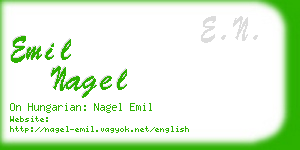 emil nagel business card